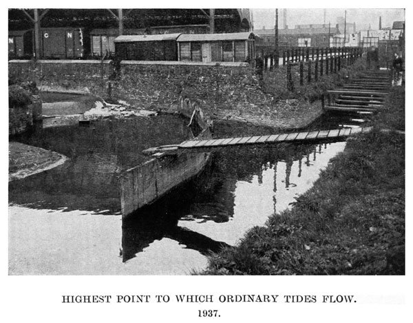 Highest Point To Which Ordinary Tides Flow. 1937. 