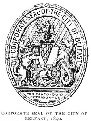 Corporate Seal of the City of Belfast, 1890