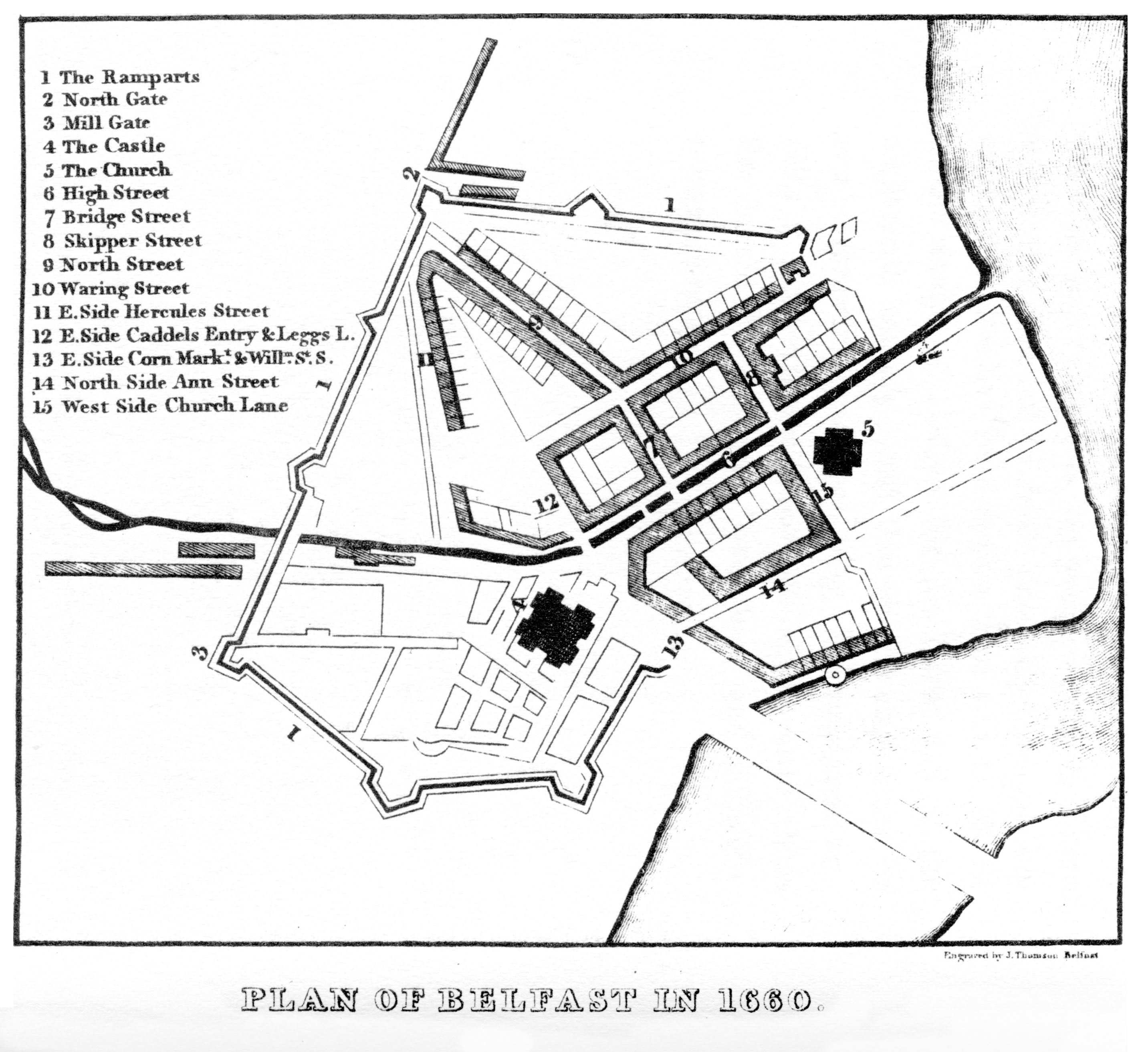 Belfast Map 1660