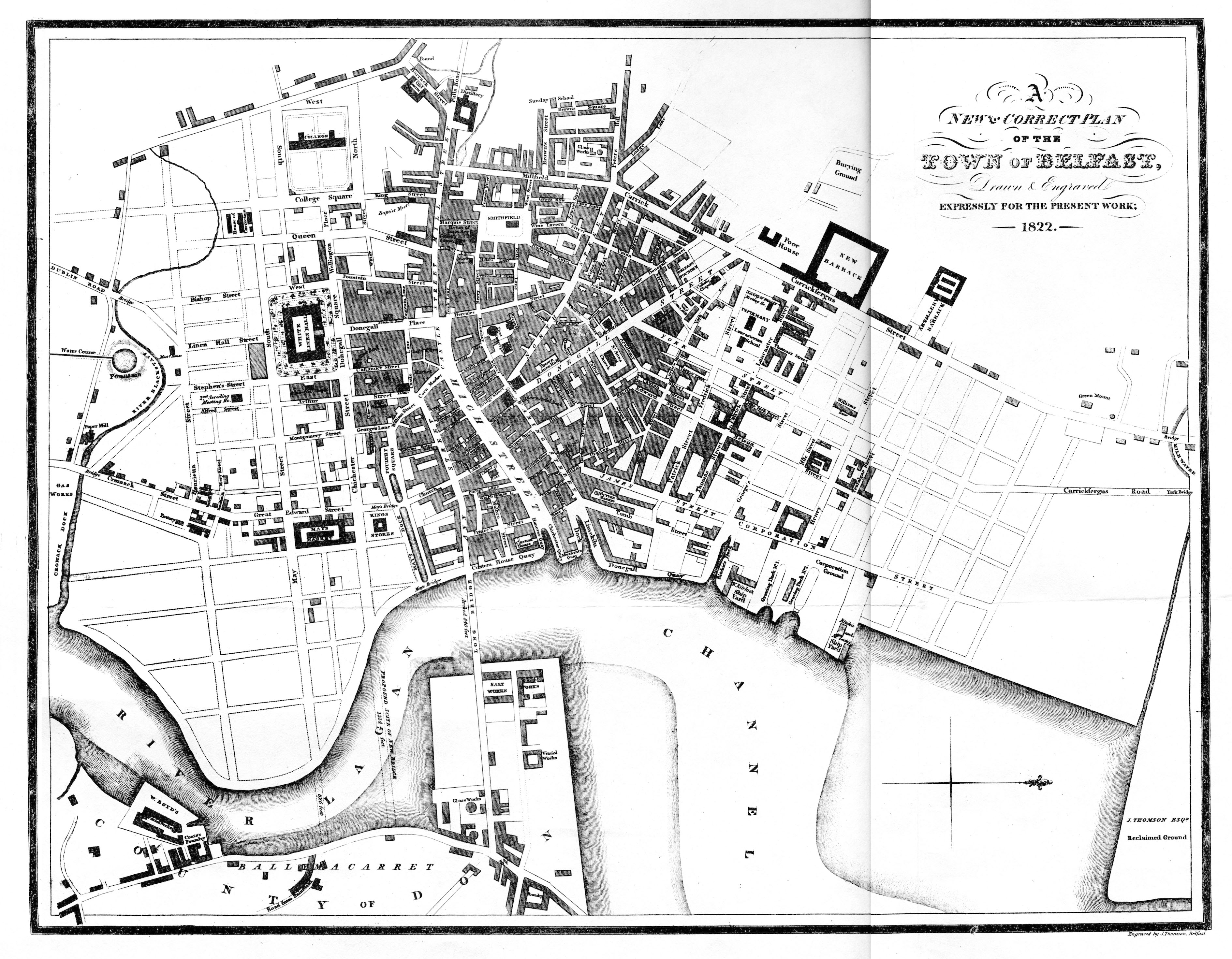 Plan of Belfast Belfast c1822