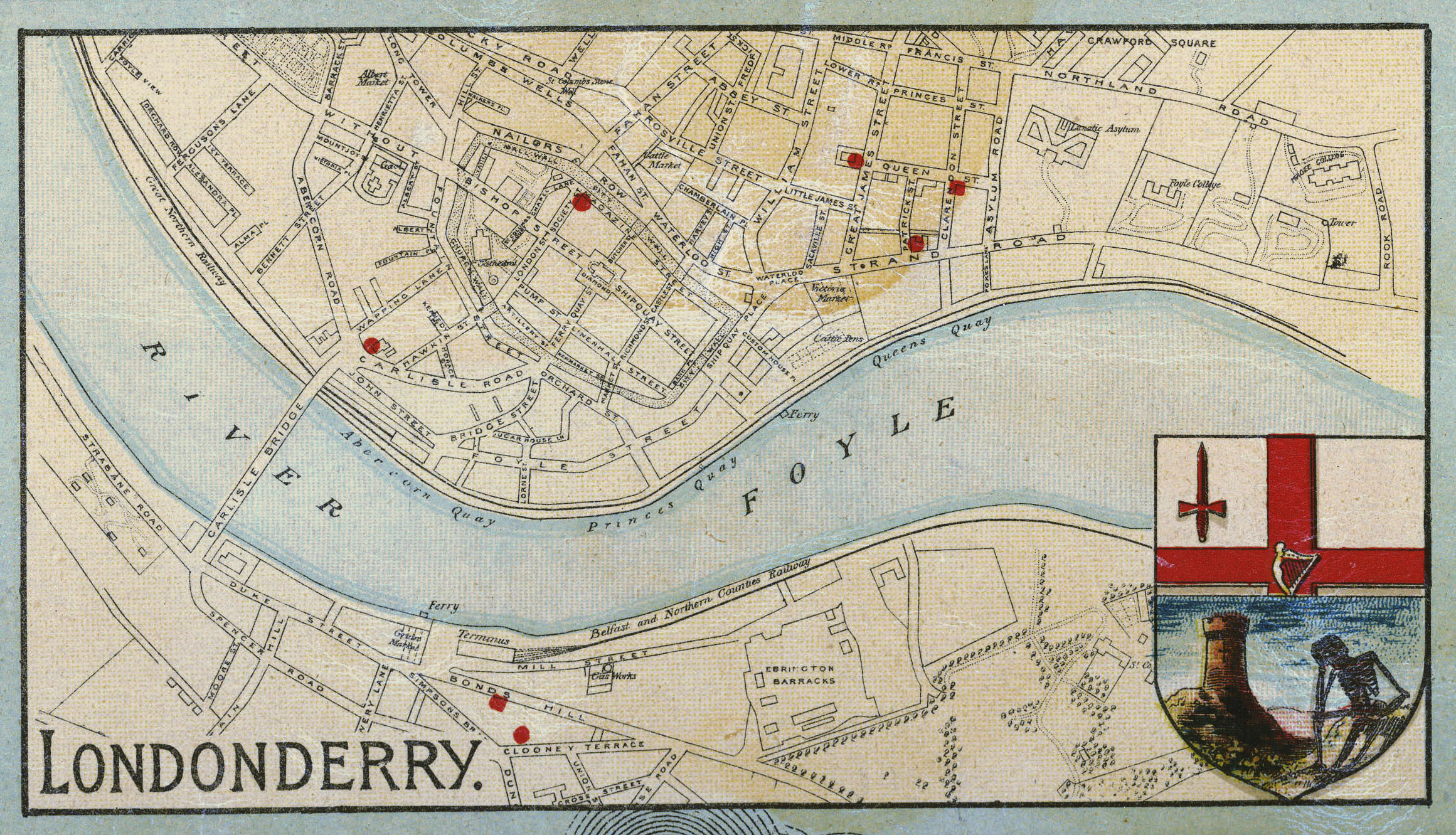 Map of Derry c1890